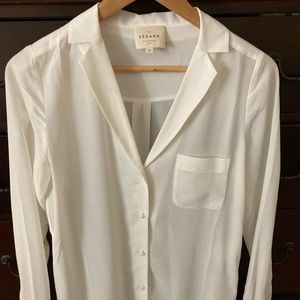 Sezane silk blouse